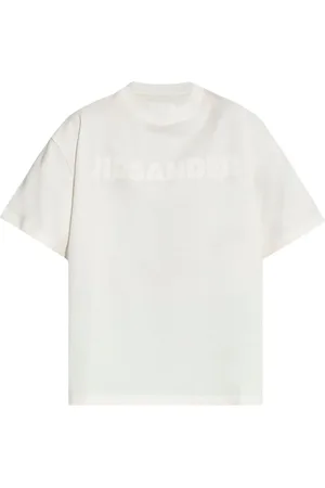 Jil Sander Koszulki, Kobieta, Biały, XS, Bawełna, Koszulka T-Shirt z Logo