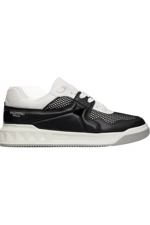 VALENTINO GARAVANI Buty, Mężczyzna, Czarny, 44 EU, Skóra, Sneakersy z siateczki i skóry nappa z ćwiekami