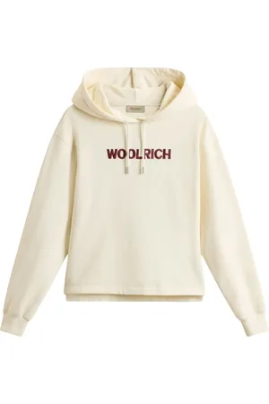 Woolrich Bluzy, Kobieta, Biały, S, Bawełna, Biała bluza z bawełny typu fleece