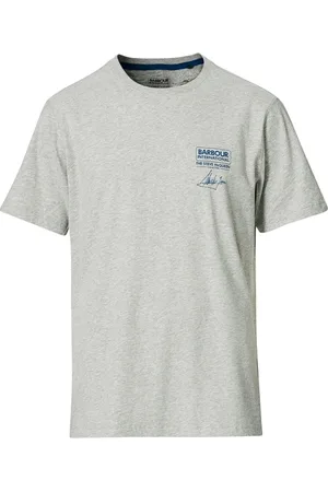 Barbour Koszulki, Mężczyzna, Szary, L, Bawełna, SMQ Signature T-Shirt Szary