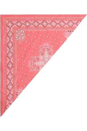 Pinko Akcesoria, Kobieta, Czerwony, ONE SIZE, Bawełniana Bandana z Aplikacją z Kryształami