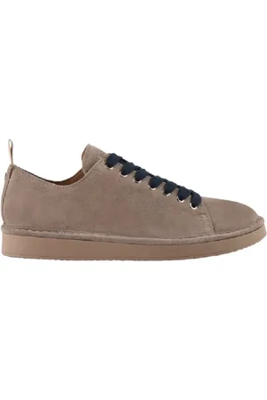Panchic Buty, Mężczyzna, brązowy, 44 EU, Zamsz, Beżowe Zamszowe Sneakersy Sznurowane