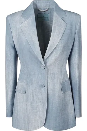 ERMANNO SCERVINO Kurtki, Kobieta, Niebieski, M, Niebieski Blezer z guzikami