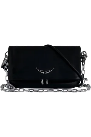 Zadig & Voltaire Torebki, Kobieta, Czarny, ONE SIZE, Skóra, Eternal Clutch Czarna Skórzana Torba Crossbody