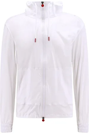 Kiton Bluzy, Mężczyzna, Biały, M, Bawełna, Premiumowa bluza z kapturem zapinana na zamek z bawełny
