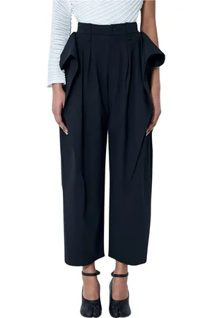 Issey Miyake Spodnie, Kobieta, Czarny, S, Rayon, Spodnie kopertowe
