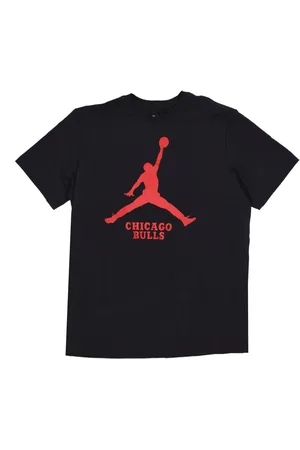 Jordan Koszulki, Mężczyzna, Czarny, M, Bawełna, Koszulka Koszykarska Chicago Bulls