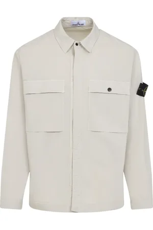 Stone Island Koszule, Mężczyzna, Beżowy, L, Bawełna, Neutralna Koszula