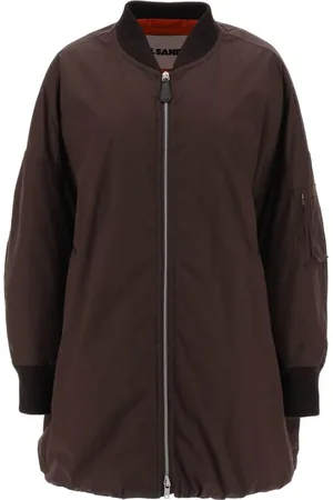 Jil Sander Kurtki, Kobieta, brązowy, S, Stylowa kurtka bomberka