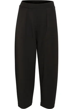 INWEAR Spodnie, Kobieta, Czarny, L, Poliester, Czarne spodnie o luźnym kroju