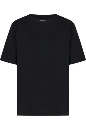 Khaite Koszulki, Kobieta, Czarny, XS, Kaszmir, Czarny T-shirt z metką z logo z kaszmiru