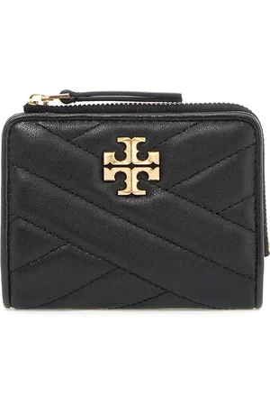 Tory Burch Akcesoria, Kobieta, Czarny, ONE SIZE, Skóra, Portfel Kira