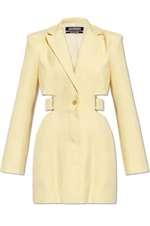 Jacquemus Sukienki, Kobieta, Żółty, S, Sukienka Bari Blazer