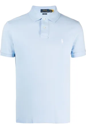 Ralph Lauren Koszulki, Mężczyzna, Niebieski, M, Krótki Sweter Polo z Krótkim Rękawem