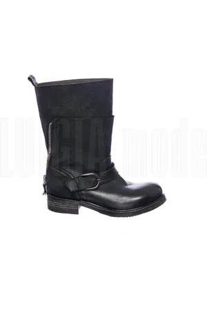Moma Buty, Kobieta, Czarny, 36 EU, Skóra, Czarne Botki Ravellone