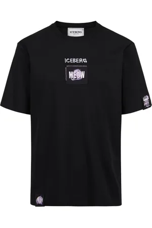 Iceberg Koszulki, Mężczyzna, Czarny, 3XL, T-shirt Regular Fit