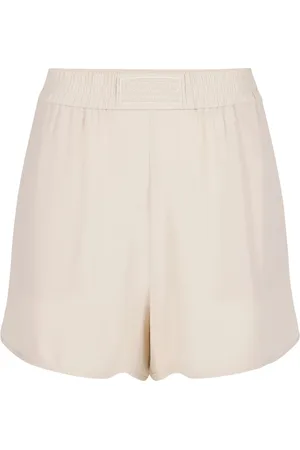 Iceberg Szorty, Kobieta, Beżowy, L, Szorty z mieszanki jedwabiu Crepe de Chine