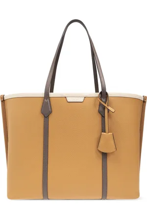 Tory Burch Torebki, Kobieta, Beżowy, ONE SIZE, Skóra, Torba shopper Perry Color-block