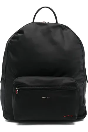 Kiton Torebki, Mężczyzna, Czarny, ONE SIZE, Czarny plecak z uchwytem pętelkowym