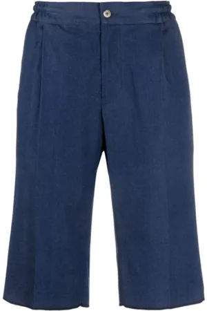 Kiton Szorty, Mężczyzna, Niebieski, L, Bawełna, Szorty jeansowe stretch