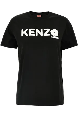 Kenzo Koszulki, Kobieta, Czarny, L, Bawełna, Czarny T-shirt i Polo