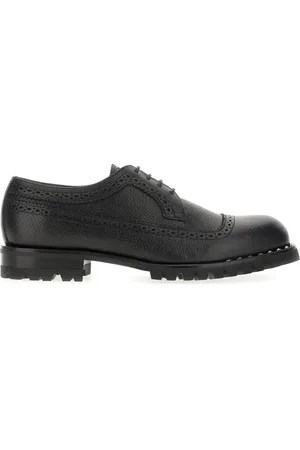 Jimmy Choo Buty, Mężczyzna, Czarny, 41 EU, Skóra, Skórzane buty sznurowane
