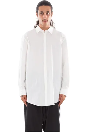 Y-3 Koszule, Mężczyzna, Biały, S, Bawełna, Graphic Relaxed Shirt