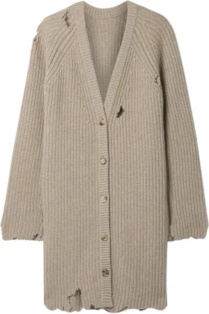 Khaite Swetry, Kobieta, Beżowy, S, Rory Distressed Cardigan