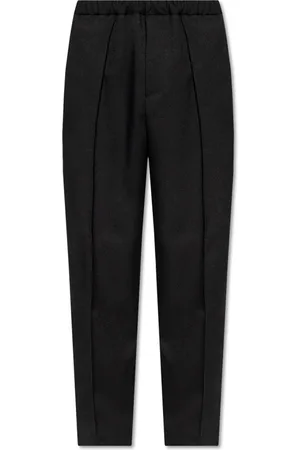 Jil Sander Spodnie, Mężczyzna, Czarny, M, Spodnie z zakładkami z przodu