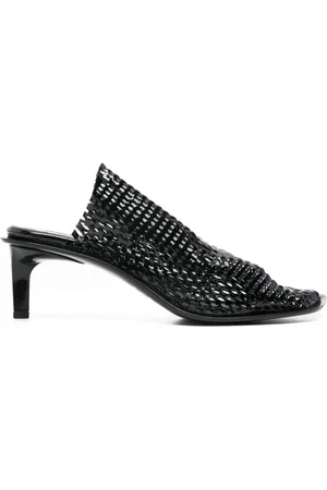 Kenzo Buty, Kobieta, Czarny, 37 EU, Skóra, Buty z kwadratowym noskiem i rzeźbionym obcasem