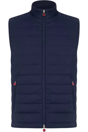 Kiton Kurtki, Mężczyzna, Niebieski, 2XL, Wełna, Bezrękawnik Blouson z dziewiczej wełny