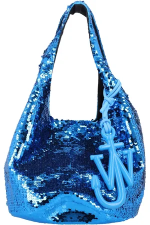 J.W.Anderson Torebki, Kobieta, Niebieski, ONE SIZE, Bawełna, Torebka Shopper z cekinami Acqua Ss 25