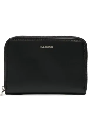 Jil Sander Akcesoria, Mężczyzna, Czarny, ONE SIZE, Skóra, Czarny skórzany portfel z logo