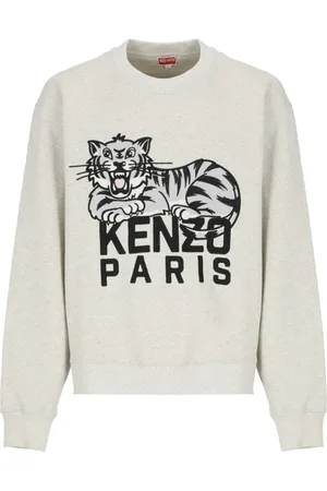 Kenzo Bluzy, Mężczyzna, Szary, S, Bawełna, Bawełniana bluza Happy Tiger