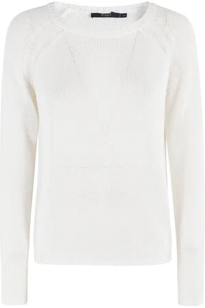 SEVENTY BY SERGIO TEGON Swetry, Kobieta, Biały, M, Sweter Raglan Costa English i Rasato
