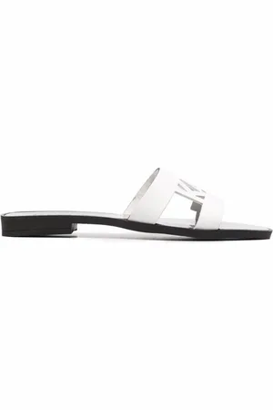 Karl Lagerfeld Buty, Kobieta, Biały, 36 EU, Skóra, Płaskie sandały