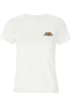 Kenzo Koszulki, Kobieta, Biały, M, Bawełna, Koszulka Happy Tiger
