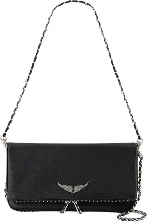 Zadig & Voltaire Torebki, Kobieta, Czarny, ONE SIZE, Skóra, Czarna skórzana listonoszka