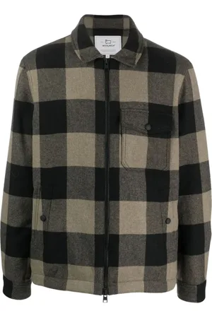Woolrich Kurtki, Mężczyzna, Zielony, S, Wełna, Zielona kurtka parka