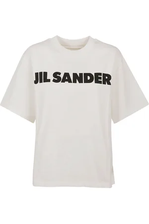 Jil Sander Koszulki, Mężczyzna, Biały, L, Bawełna, Logo T-Shirt