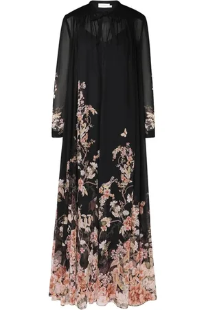 ZIMMERMANN Sukienki, Kobieta, Wielobarwność, S, Kwiatowa Sukienka Sheath Coral Garden