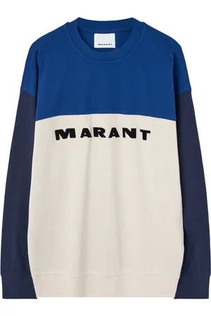 Isabel Marant Bluzy, Mężczyzna, Niebieski, S, Bluza z nadrukiem logo
