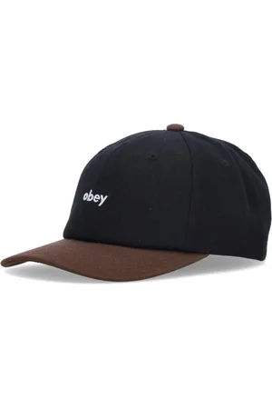 Obey Akcesoria, Mężczyzna, Czarny, ONE SIZE, Zakrzywiony daszek czarna czapka snapback
