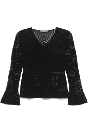 D.EXTERIOR Bluzki, Kobieta, Czarny, S, Nylon, Czarny Sweter Komfort Styl