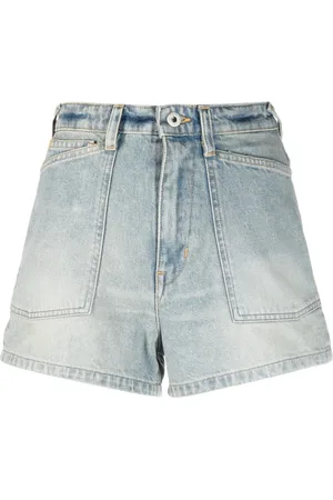 Kenzo Szorty, Kobieta, Niebieski, W28, Bawełna, Niebieskie szorty dżinsowe casual