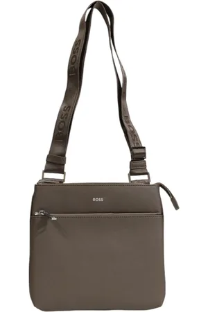 HUGO BOSS Torebki, Mężczyzna, Zielony, ONE SIZE, Skóra, Skórzana Torba Messenger