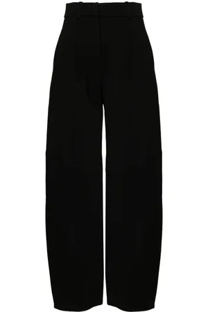 Jacquemus Spodnie, Kobieta, Czarny, M, Spodnie z szerokimi nogawkami