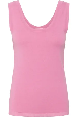Soaked in Luxury Koszulki, Kobieta, Różowy, XL, Rosebloom Tank Top Slim-fit Dzianina