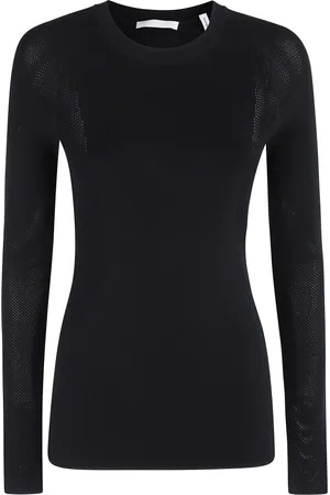 Helmut Lang Swetry, Kobieta, Czarny, M, Elite Sport Top Długi Rękaw Czarny