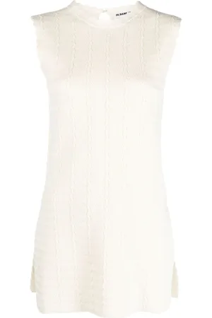 Jil Sander Sukienki, Kobieta, Beżowy, 2XS, Bawełna, Dzianinowa Spódnica